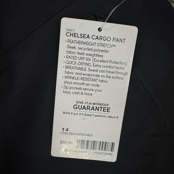 Athleta Chelsea Black Cargo Pants Size 14 - Picture 4 of 6